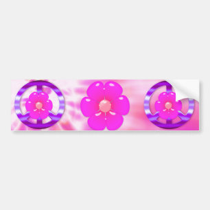 Pegatina Para Coche Signo de la paz púrpura bonito
