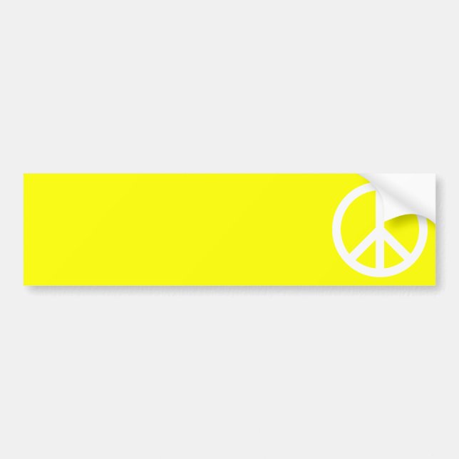 Pegatina Para Coche Signo de paz blanca (Frente)