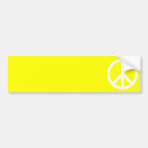 Pegatina Para Coche Signo de Paz Blanco