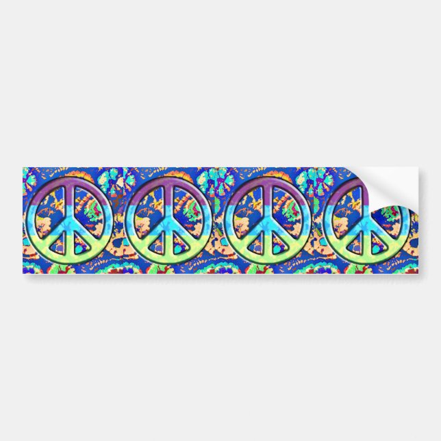 Pegatina Para Coche Signo de paz psíquico púrpura trippy (Frente)