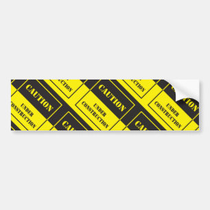 Pegatina Para Coche signo de precaución en construcción