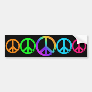 Pegatina Para Coche Signos de la paz del arco iris del KRW
