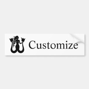 Pegatina Para Coche Silhouette de sirena de dos colas Thunder_Cove