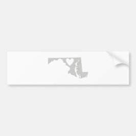 Pegatina Para Coche Silhouette estatal Heart Maryland