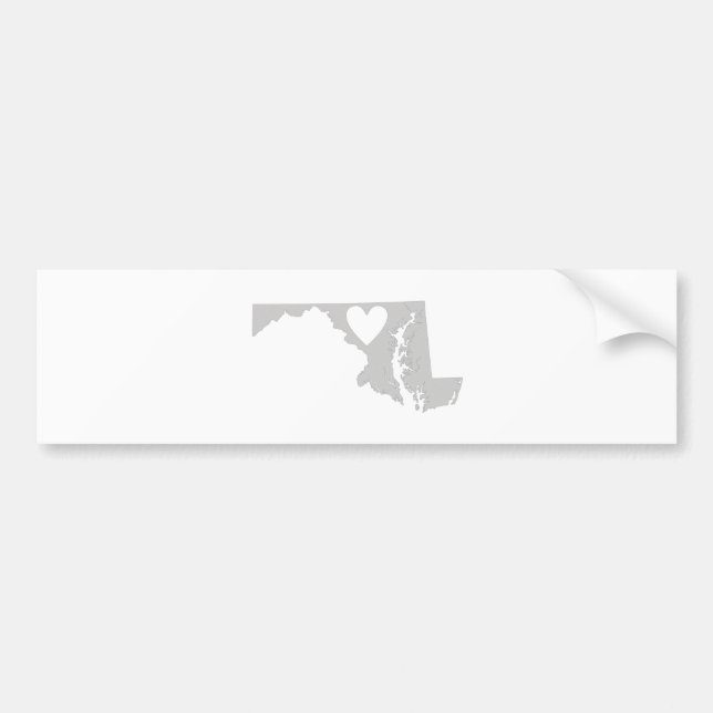Pegatina Para Coche Silhouette estatal Heart Maryland (Frente)