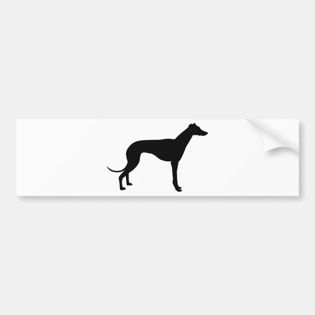 Pegatina Para Coche Silueta de galgo (Frente)