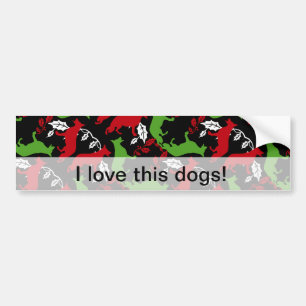 Pegatina Para Coche Silueta de perro pastor