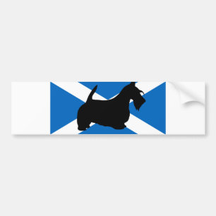 Pegatina Para Coche silueta escocesa Escocia flag.png del terrier