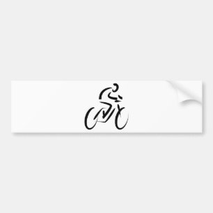 Pegatina Para Coche Silueta estilizada de la bicicleta