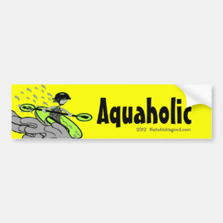 Pegatina Para Coche Silueta Kayaking de Whitewater