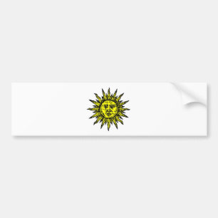 Pegatina Para Coche Símbolo amarillo de Sun
