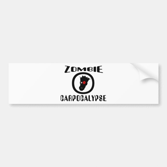 Pegatina Para Coche Símbolo de Carpocalypse del zombi (Frente)