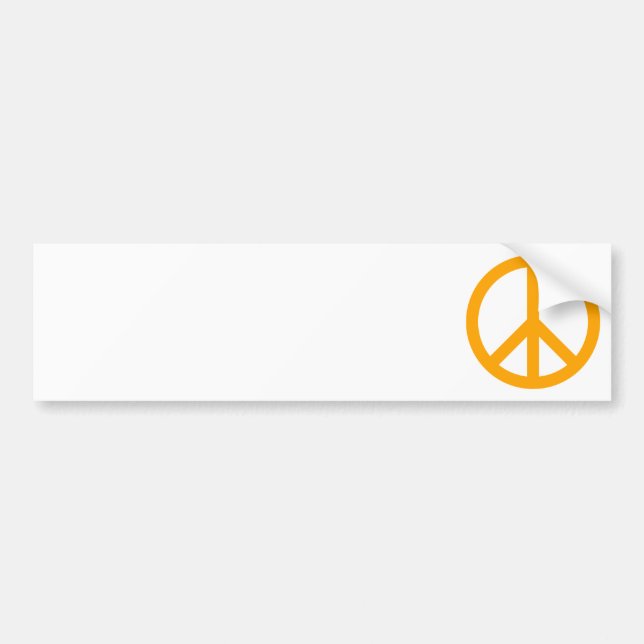 Pegatina Para Coche Símbolo de paz naranja (Frente)