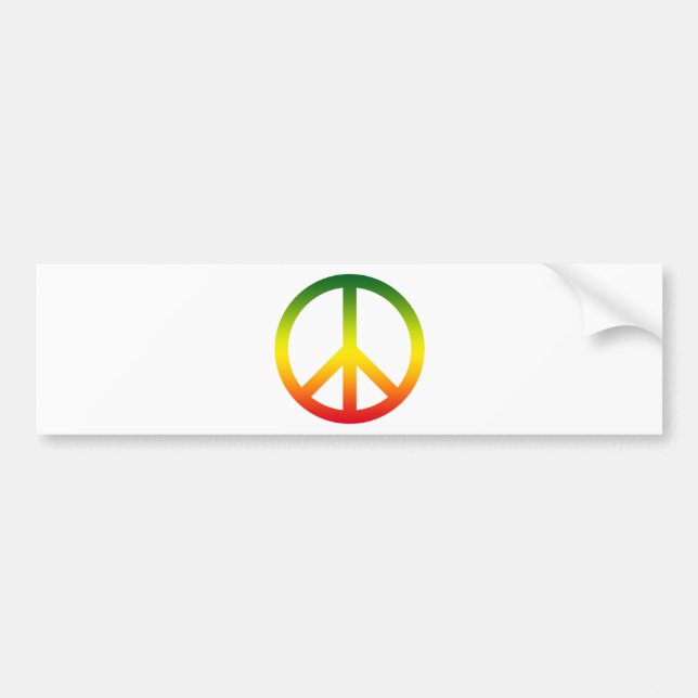 Pegatina Para Coche Símbolo de paz Rasta (Frente)
