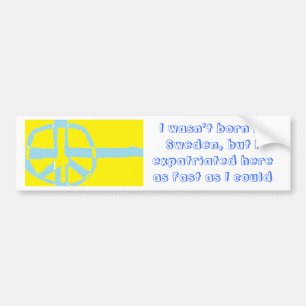Pegatina Para Coche Símbolo de paz sueco de la bandera