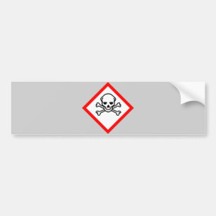 Pegatina Para Coche Símbolo de peligro cráneo y cruz