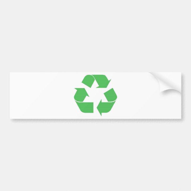Pegatina Para Coche Símbolo de reciclaje (Frente)