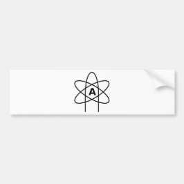 Pegatina Para Coche Símbolo del ateísmo (Emblema de Átomo)