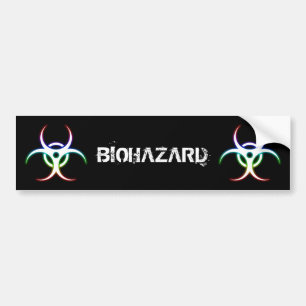 Pegatina Para Coche Símbolo del Biohazard que brilla intensamente -