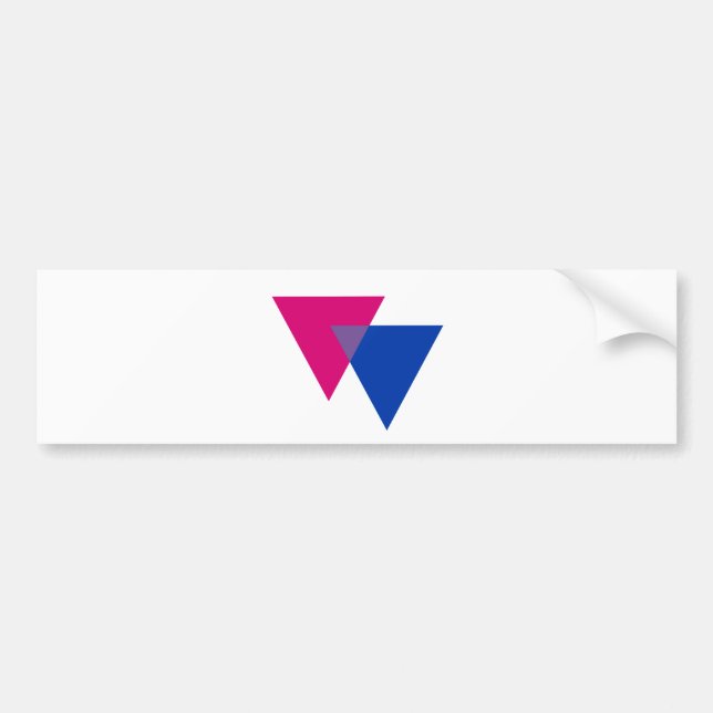 Pegatina Para Coche Símbolo del Bisexuality (Frente)