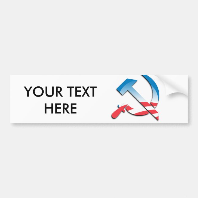 Pegatina Para Coche Símbolo del comunista de Obama (Frente)