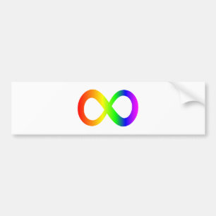 Pegatina Para Coche Símbolo del infinito del arco iris de la