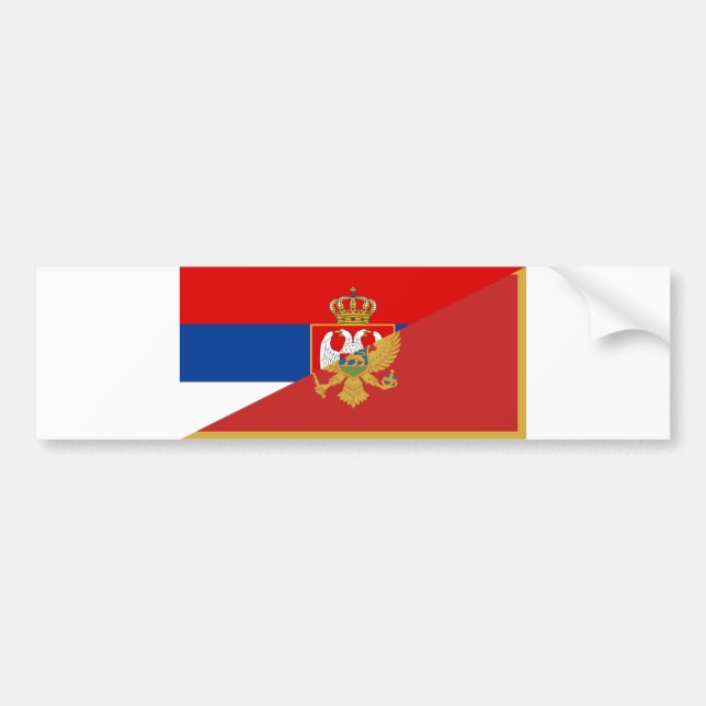 Pegatina Para Coche símbolo del país de la bandera de Serbia (Frente)