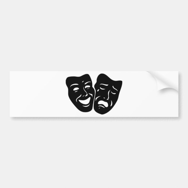 Pegatina Para Coche Símbolo del teatro (Frente)