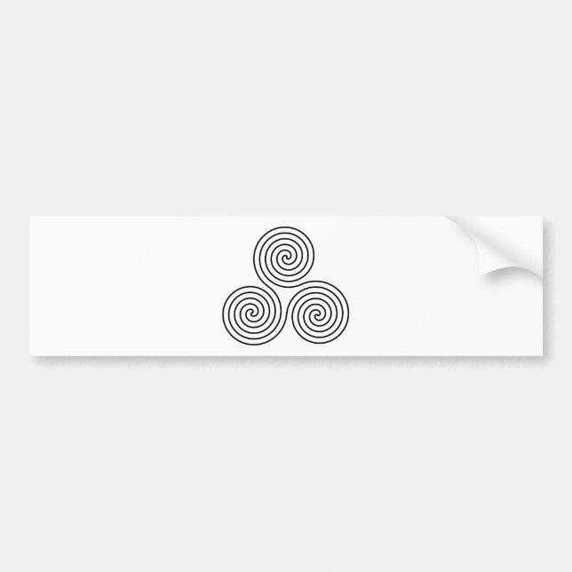 Pegatina Para Coche Símbolo espiral triple (Frente)