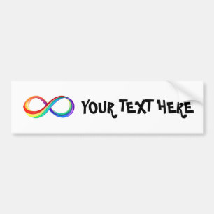 Pegatina Para Coche Símbolo infinito arcoiris en capas