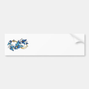 Pegatina Para Coche Símbolo infinito de mariposas Morpho azules