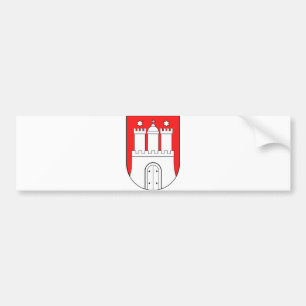 Pegatina Para Coche Símbolo oficial de Hamburgo Alemania del escudo d