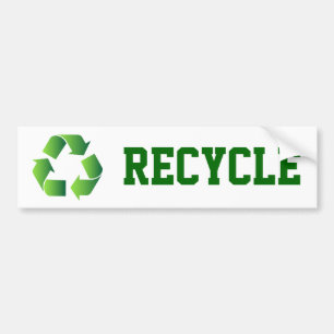 Pegatina Para Coche Símbolo verde de reciclaje