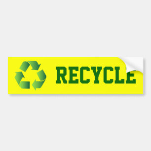 Pegatina Para Coche Símbolo verde de reciclaje