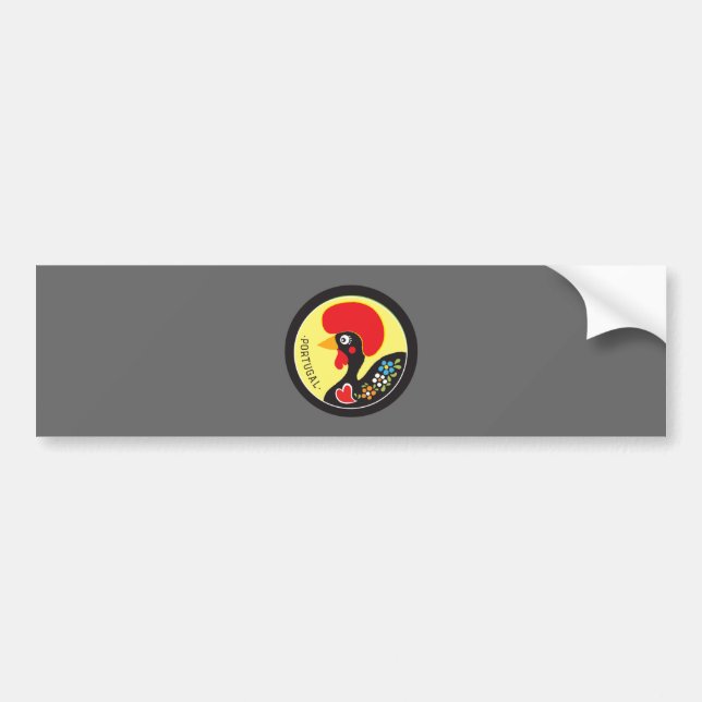 Pegatina Para Coche Símbolos de Portugal - Galo de Barcelos (Frente)