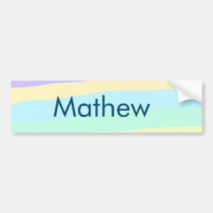 Pegatina Para Coche simple letra inicial monograma añada su nombre