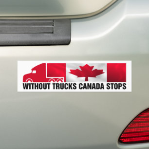 Pegatina Para Coche Sin camiones, Canadá detiene camión y bandera ca