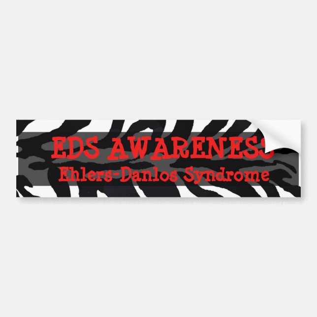 Pegatina Para Coche Síndrome de EDS Ehlers-Danlos Sticker Bumper Stick (Frente)