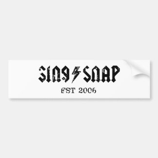 Pegatina Para Coche SingSnap Bumper Sticker