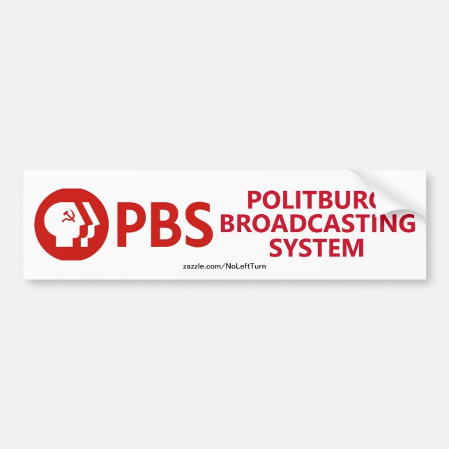 Pegatina Para Coche Sistema de radiodifusión de Politburó de PBS (Frente)
