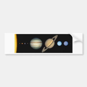 Pegatina Para Coche Sistema solar a la escala - Solar System scale