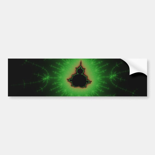 Pegatina Para Coche Sistema verde de Mandelbrot (Frente)