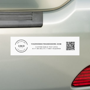 Pegatina Para Coche Sitio web de código QR de logotipo empresarial per