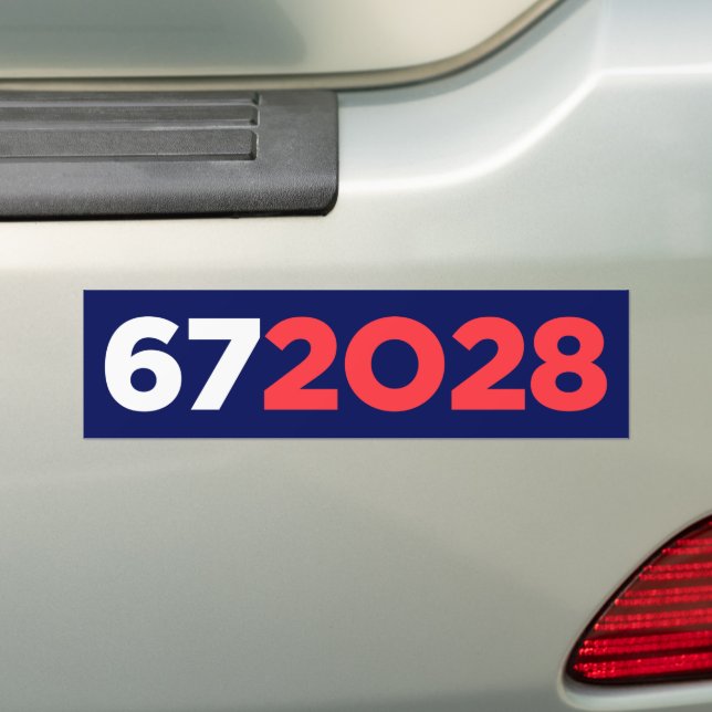 Pegatina Para Coche Six Seven 67 for President 2028 Funny (en coche)