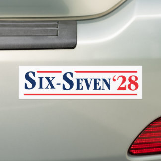 Pegatina Para Coche Six Seven President 67 Vote Six-Seven 2028 Funny