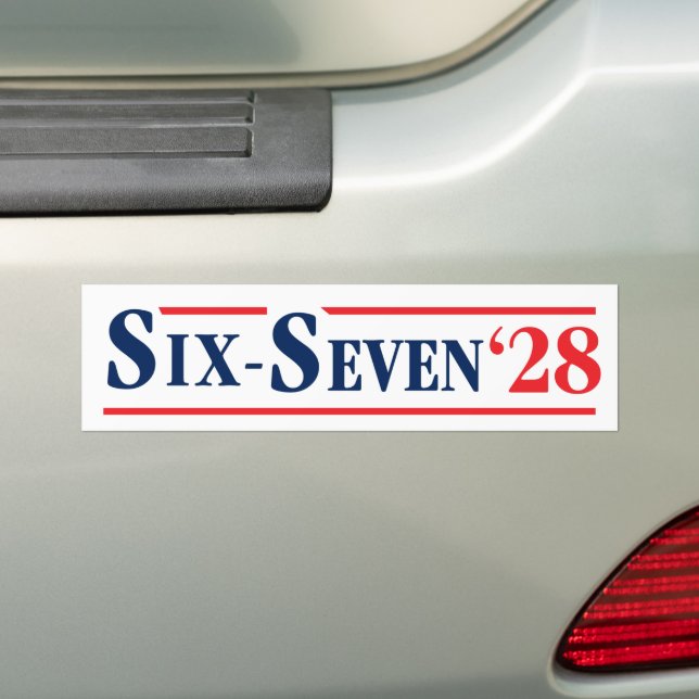 Pegatina Para Coche Six Seven President 67 Vote Six-Seven 2028 Funny (en coche)