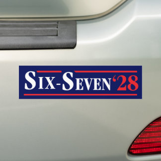 Pegatina Para Coche Six Seven President 67 Vote Six-Seven 2028 Funny
