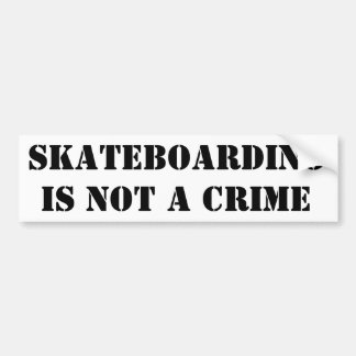 Pegatina Para Coche Skateboarding Is Not A Crime Bumper Sticker Skater