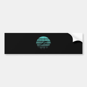Pegatina Para Coche Ski Jumper Ski Jumping Retro