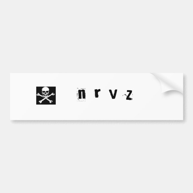 Pegatina Para Coche skull2, n r v z (Frente)